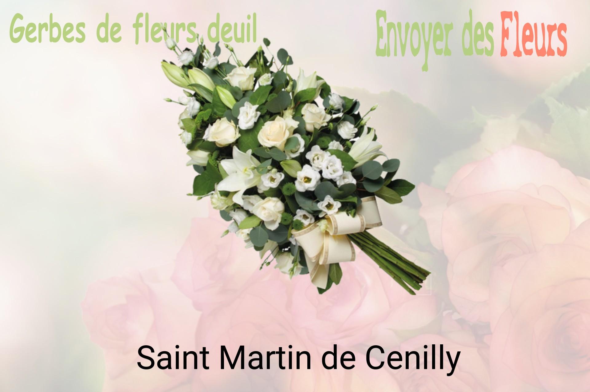 Gerbe de fleurs de deuil livrée à Saint-Martin-de-Cenilly